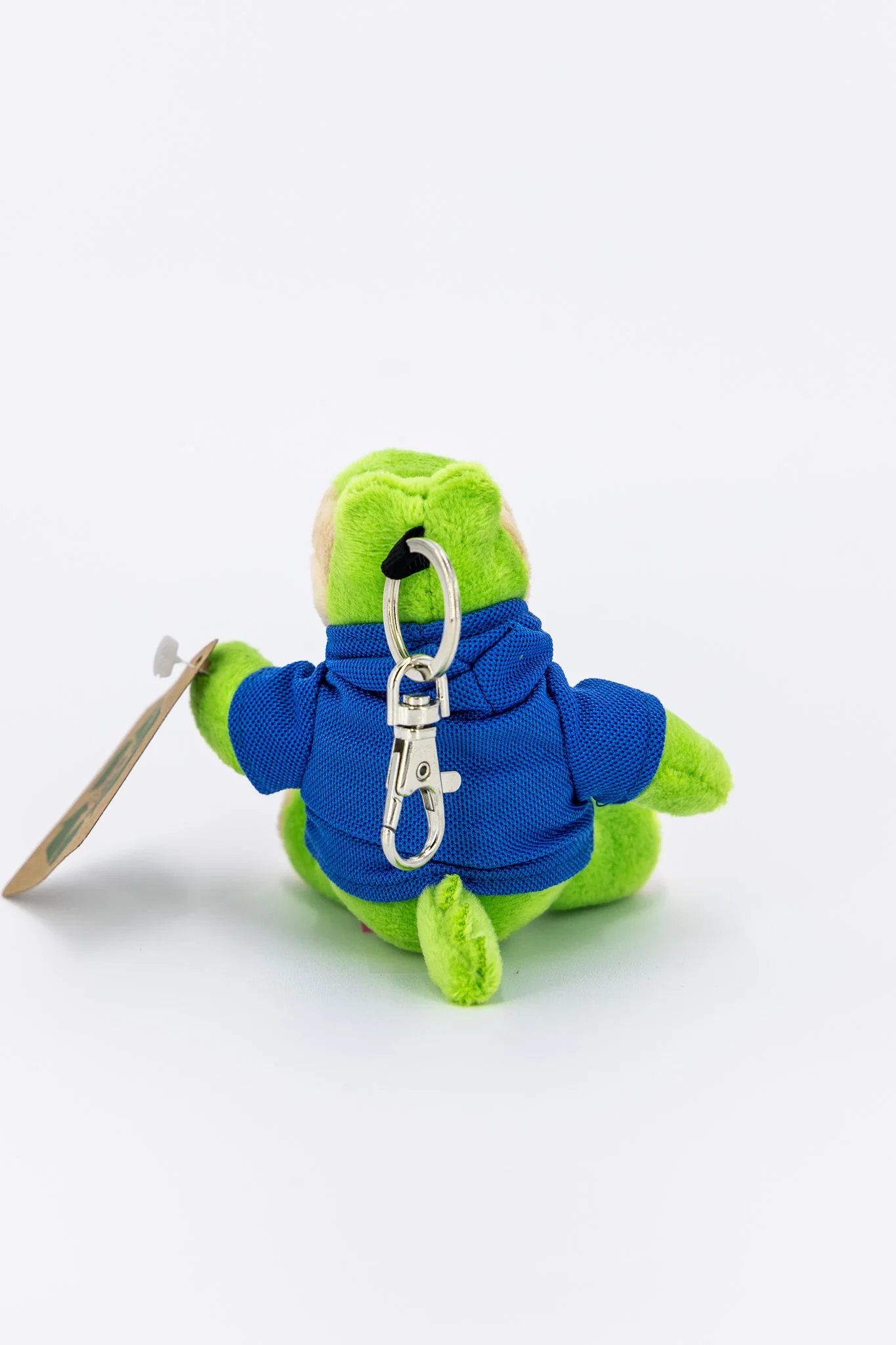 Green Hoodie Gator Stuffed Animal Keychain - Image 3