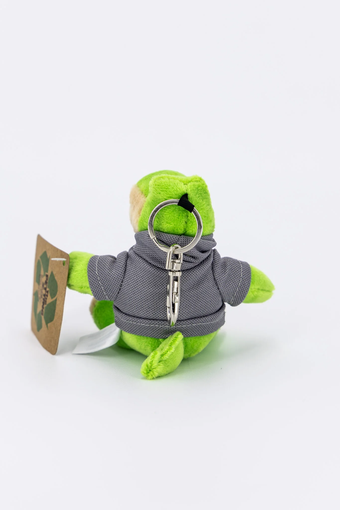 Green Hoodie Gator Stuffed Animal Keychain - Image 7